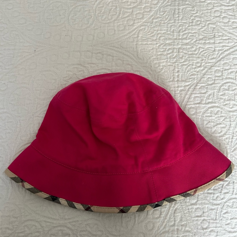 Pink Burberry Bucket Hat